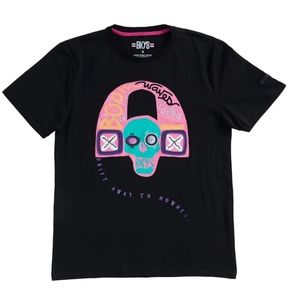 NWOT BKYS black T-shirt small drift away to nowhere unisex